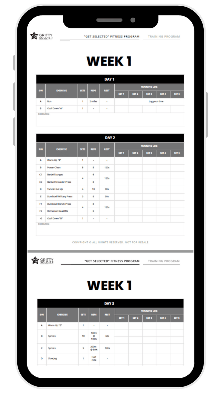 12 week get selected fitness program sample