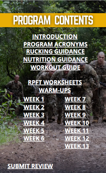 13-Week Ranger School Fitness Program (#1 Rated - Ranger School