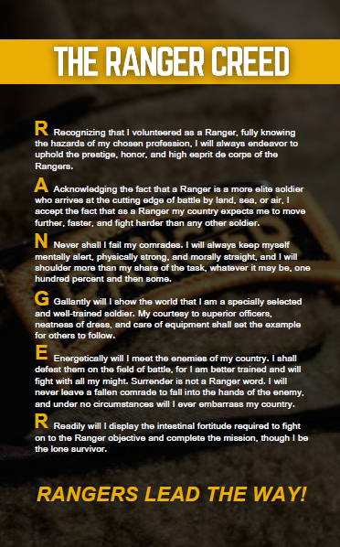 The Ranger creed