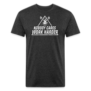 Nobody Cares Work Harder T-Shirt - heather black