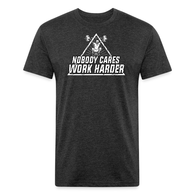 Nobody Cares Work Harder T-Shirt - heather black
