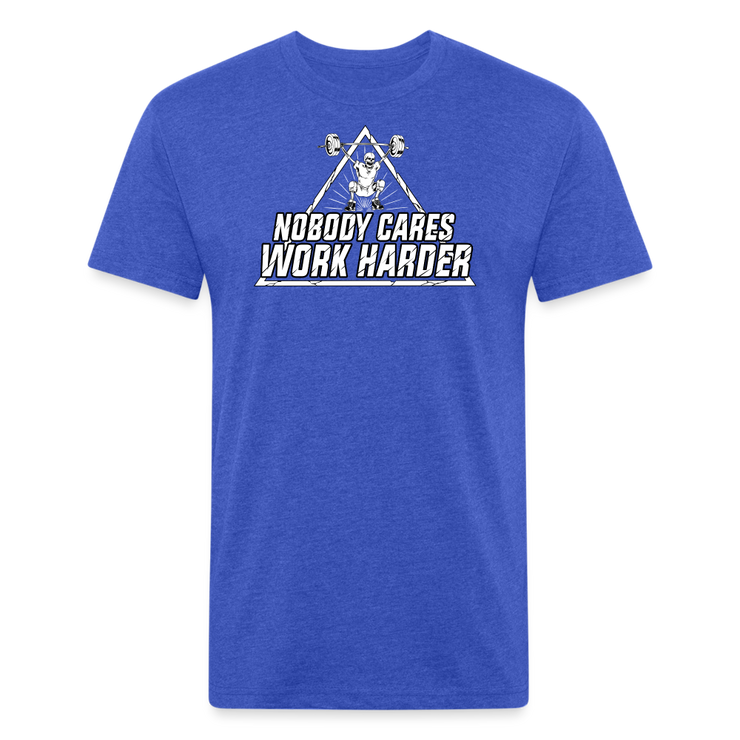 Nobody Cares Work Harder T-Shirt - heather royal