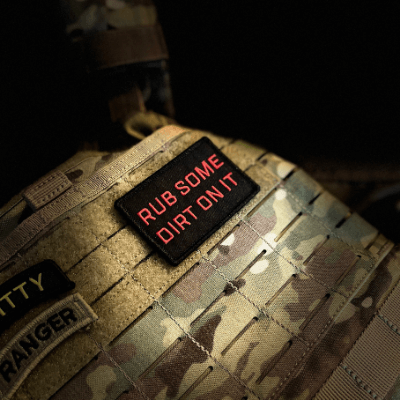 rub some dirt on it Morale patch for tactical or crossfit training
